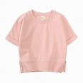 thumbnail image 4 of NIEWTR Baby Girl Clothes Bubble Sleeve Embroidery T-shirt Tops Ruffle Stripe Shorts 2Pcs Toddler Girl Summer Outfit 6 12 18 24M 2T 3T 4T(Pink,3-4 Years), 4 of 9