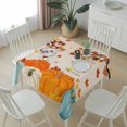 thumbnail image 6 of Thanksgiving Pumpkin Table Cloth Waterproof Tablecloths, Orange Yellow Autumn Maple Leaf Tablecloth Dining Table Cover for Kitchen Party Tabletop Outdoor, Square Tablecloth 54x54 Inch, 6 of 9