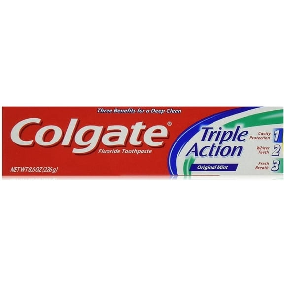 Colgate Triple Action Toothpaste 8 oz (Pack of 2)