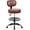 Ember Brown, variant on Drafting Chair with Backrest – Adjustable Foot Rest Rolling Stool with Wheels, Leather Swivel Stool for Office Spa Studio Lab Counter Salon Home Work Bar Kitchen Shop