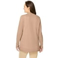 thumbnail image 2 of Woman Within Plus Size Long-Sleeve Pointelle Cardigan Sweater, 2 of 5