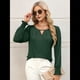 thumbnail image 5 of Blusas de Larga para Mujer, Blusas Informales de Negocios, Elegantes, para el Trabajo, la Oficina, Camisas Holgadas de Verano, Conjuntos de Moda 2025 Verde XL, 5 of 8