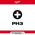 thumbnail image 2 of Broca de inserción Milwaukee Shockwave Phillips #3 (paquete de 25), 2 of 4