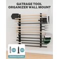 thumbnail image 3 of JivaJot Garage Tool Organizer Wall Mount, Shed Yard Tool Organizer for Garage, Horizontal Organization Tool Racks for Walls, Shovels and Rakes, 3FT, 3 of 7