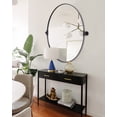 thumbnail image 5 of MOON MIRROR Black Oval Pivot Mirror, Oval Balck Vanity Mirror for Wall,Stainless Steel Oval Bathroom Mirror ( Overall 25.75" x 30"), 5 of 7