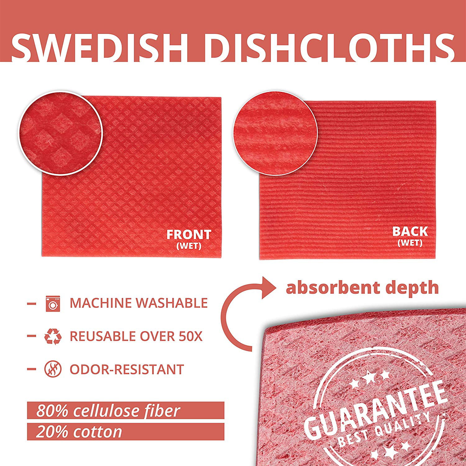 AIDEA Dish Cloth Swedish - Pack of 10, Cellulose Sponge Cloths, Absorb –  Aidea USA, Your One Stop Shop For Home Products
