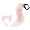 thumbnail image 1 of Diadema con orejas y cola de gato Salvador Rosado Unisex para Halloween, 1 of 9
