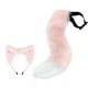 thumbnail image 1 of Diadema perfecl con orejas de imitación y cola de gato para niños Unisex Rosado, 1 of 8
