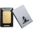 thumbnail image 3 of Zippo Lighter - Personalized Message Engraved Customized 1941 Replica Original Windproof Lighter (1941 Brush Brass) #1941B, 3 of 7