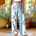 thumbnail image 5 of Yertdoel Pajama Pants Women Unisex Fashion Printed Elastic Waist Wide Leg Casual Sleep Pants Drawstring Comfy Lounge Bottoms with Pockets, 5 of 7
