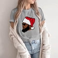 thumbnail image 2 of Camiseta informal con estampado de árbol de Navidad de manga corta y cuello redondo para mujer Pompotops hfajkhk124621, 2 of 6