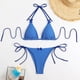 thumbnail image 5 of WILLBEST Traje de Baño Mujer Curvy Bikini para Mujer Traje de Baño Dividido Estampado Digital Pequeño Cuadros Triángulo Bolsa Doble Tela, 5 of 8