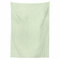 thumbnail image 2 of Fish Scale Tablecloth, Fountain of Stars on White Background Green Ornamental Arcs, Rectangle Satin Table Cover Accent for Dining Room and Kitchen, 60" X 84", Apple Green and White, by Ambesonne, 2 of 2