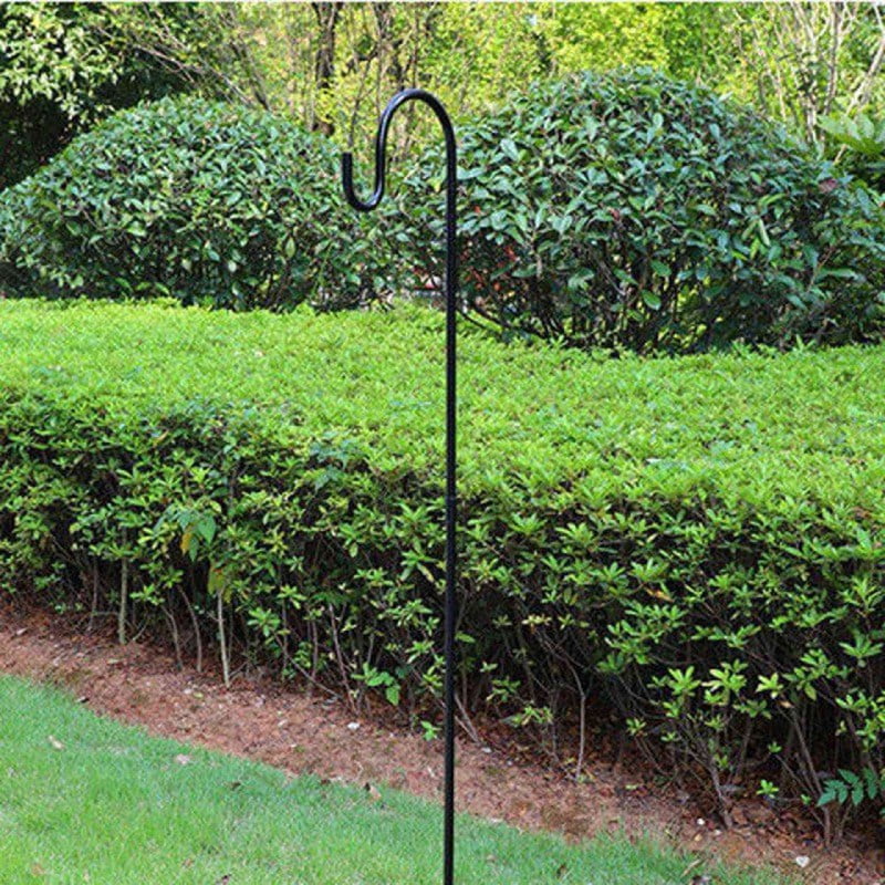 2pcs 48inch Outdoor Shepherd'S Hook, Heavy Duty Bird Feeder Post for Hanging Lanterns, Bird Feeders with 5-Foot Base
