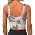 thumbnail image 4 of Goofa Lilies Flowers Printed Sports Bras for Women, High Impact Running Bra Workout Crop Tank Tops Longline Sports Bra Push up-Small, 4 of 9