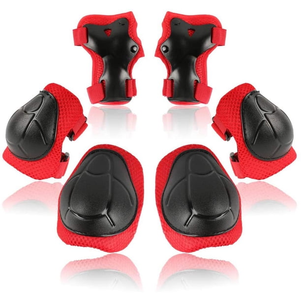 Rodilleras para niños Juego de rodilleras y coderas para niños pequeños con muñequeras 3 en 1, juego de equipo de protección para niños para patinar, andar en bicicleta, andar en bicicleta, patinar,