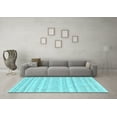 thumbnail image 3 of Ahgly Company Indoor Rectangle Solid Light Blue Modern Area Rugs, 8' x 10', 3 of 4
