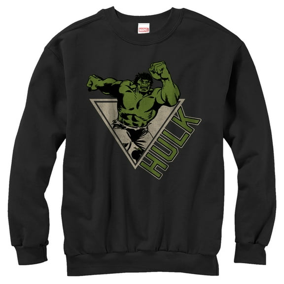 Men's Marvel Triangle Hulk  Sweatshirt Black Medium