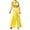 Yellow, variant on ZAZYULZ Two Piece Sets for Women Women's 2 Piece Outfits Sexy Halter Neck Criss Backless Crop Top Solid High Waist Wide Leg Pants Set(Blue1,Xl)