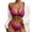 Hot Pink, variant on Women Two Piece Bikini Set Ribbed Triangle Top High Waist Swimsuit Adjustable Straps Bathing Suit for Beach Pool Army Green L
