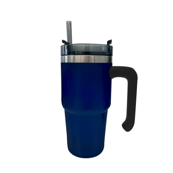 JS Gourmet - Double-Wall Insulated Stainless Steel Travel Mug, 600ml Capacity, Blue