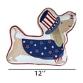 thumbnail image 5 of Fuebueo 12" Patriotic Dachshund Decorative Throw Pillow, Independence Day Wiener Dog Cushion with Uncle Sam Hat and Stars, Red White and Blue Holiday Home Decor, 5 of 5