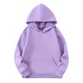 thumbnail image 5 of Abcomgle Hoodie for Girls 4-16 Cute Casual Hooded Girls Sweatshirt Plain Long Sleeve Girls Pullover Top Fashion Fall Shirt for Teen Girls with Pocket, 5 of 5