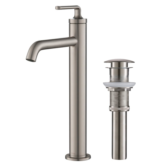 Ramus™ Single Handle Vessel Bathroom Sink Faucet with Pop-Up Drain in Spot Free Stainless Steel