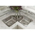 thumbnail image 2 of Dayton Stainless Steel 31-7/8" x 31-7/8" x 7", Equal Double Bowl Corner Sink, 2 of 2