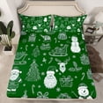 thumbnail image 2 of Manfei Xmas Deer Tree 4pcs Bed Sheets for Teens Female Men,Santa Claus Snowman King Sheets,Merry Christmas Super Cozy Sheet Set,Luxury Bedroom Decor, 2 of 7