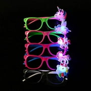 12 pk Unicorn LED Light Up glasses Color May Vary children party item birthday