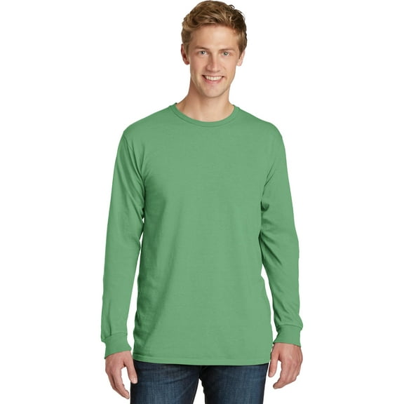 Port & Company PC099LS Mens Pigment-Dyed Long Sleeve Tees, Safari - 2XL