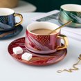 thumbnail image 2 of Tooarts Juego de taza y platillo de café Taza de té de cerámica Embalaje de regalo 304 Taz Abanopi Utensilios de cerámica, 2 of 6