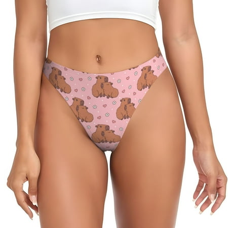 Sigee Heart Capybara for Women s G-String Panty  Low Rise  Soft Lace Perfect for Everyday Wear or Special Occasions-XX-Large