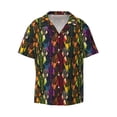 thumbnail image 3 of Goofa Colorful Dreamcatcher Printed Men's Casual Short-sleeved Shirt,Lightweight Breathable Button-down,Summer Casual men's top,Versatile Fashion shirt-Small, 3 of 7