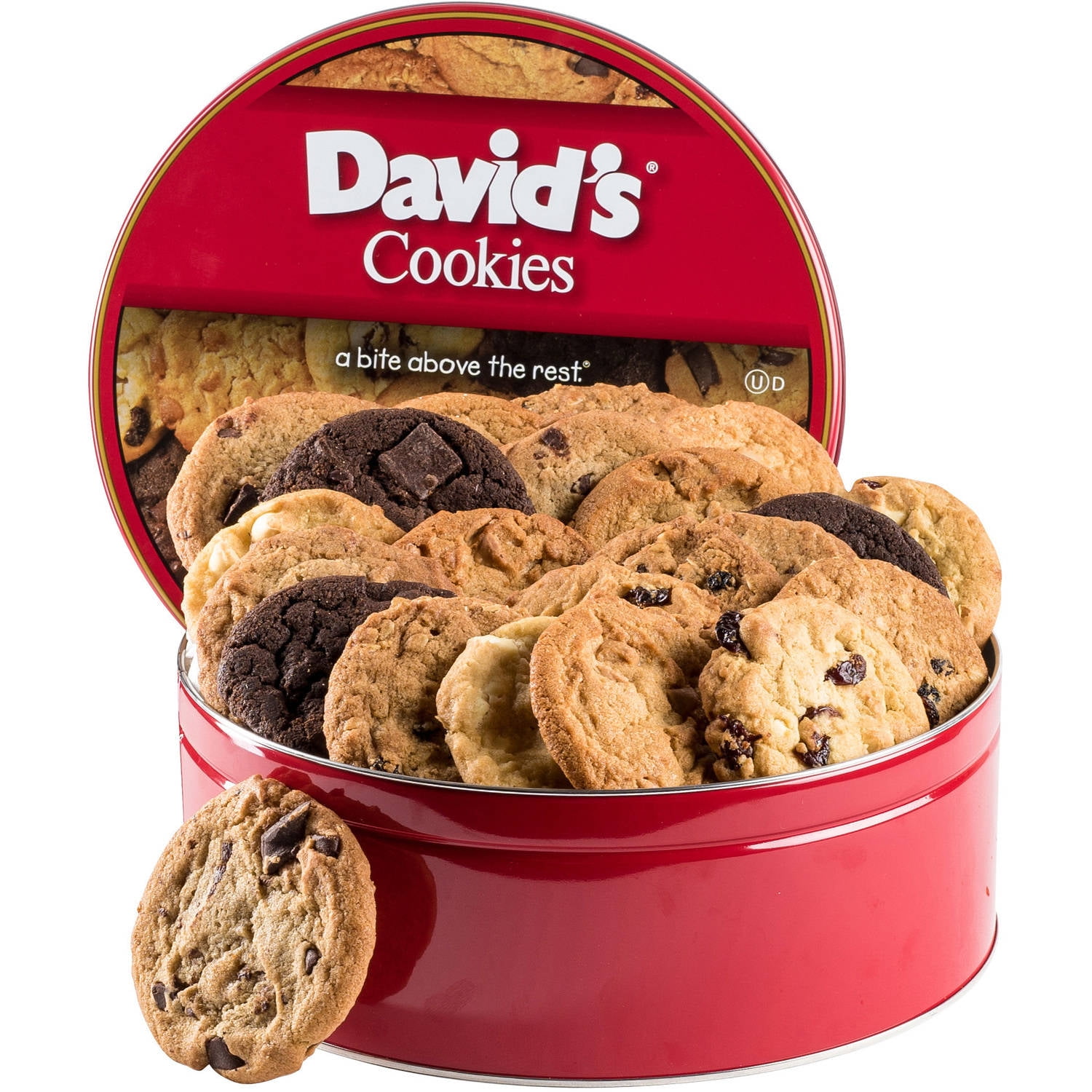 David's Cookies Fresh Baked Cookies Gift Tin, 24 count, 2 lbs Walmart