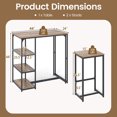 thumbnail image 3 of Gymax Ensemble de Table de Bar 3 Pcs Ensemble de Mobilier de Salle à Manger pour 2 Personnes avec 2 Tabourets 3 Étagères de Rangement, 3 of 10