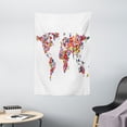 thumbnail image 1 of Hippie Tapestry, World Map with Bunch of Flower Petals Essence Fragrance Garden Growth Atlas Image, Wall Hanging for Bedroom Living Room Dorm Decor, 40W X 60L Inches, Multicolor, by Ambesonne, 1 of 2