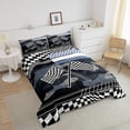 thumbnail image 3 of YST Race Car Comforter Set King Size for Boys Kids Teens, Racing Car Bedding Sport Checkered Cool Speed Comforter, Camo Flag Automobile Chessboard Pattern Bed Set for Bedroom Bed Decor, 3 of 6
