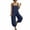 #08 Navy 【Mix, Match & Rotate: Stock Up on Daily Colors】, variant on Women's Cotton Loose Fit Jumpsuit, Elastic Waist Casual Jumpsuit with Pockets, Solid Color Sleeveless, Lounge Beach Vacation & Outdoor Everyday Wear, Womens Rompers | UKHCCC,Beige L