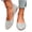 Silver, variant on hoksml Women's Shiny Pointed Toe Ballet Flats, Comfortable Slip-On Casual Shoes for Office and Daily Wear