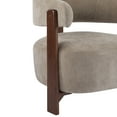thumbnail image 6 of Christopher Knight Home 31" Modern Upholstered Accent Armchair with Wooden Legs, Light Brown, 6 of 11