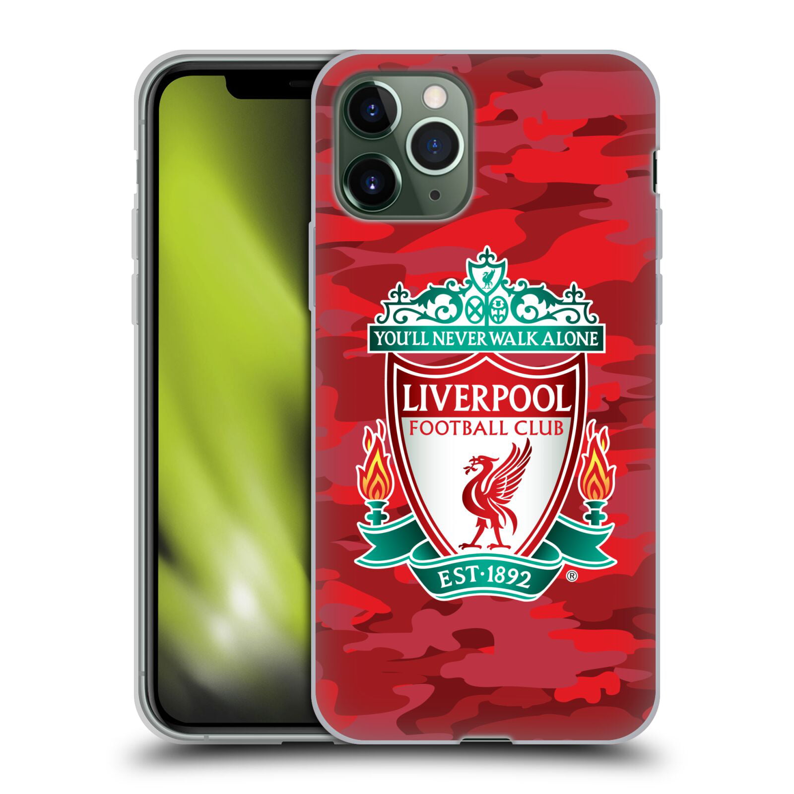 iPhone 8 Official Liverpool Football Club Home Colourways Crest Camou Soft Gel Case for iPhone 7 