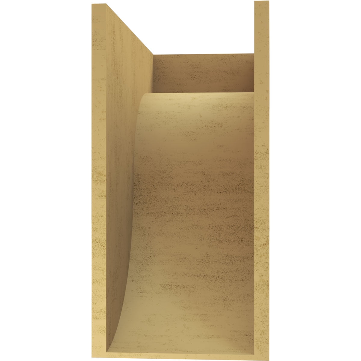 12"W x 24"D x 24"H Classic Del Monte Rough Cedar Woodgrain TimberThane Corbel, Primed Tan