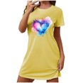 thumbnail image 2 of HaoXianJian Women's T-Shirt Nightgown Short Sleeve Sleepshirts Comfy Ladies Casual Cover Ups Nightdress, 2 of 5
