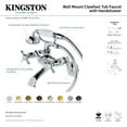 thumbnail image 2 of Kingston Brass KS286C Essex Wall Mount Clawfoot Tub Faucet with Hand Shower, Polished Chrome, 2 of 7