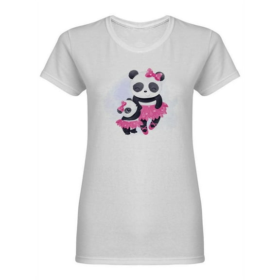 Cute Mommy And Baby Panda Shaped T-Shirt Women -Image by Shutterstock, Female XX-Large