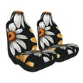 Xecao Yellow White Daisy Pattern for Automotive Seat Covers for Cars