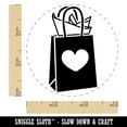 thumbnail image 2 of Gift Bag Heart Present Self-Inking Rubber Stamp Ink Stamper - Green Ink - Small 3/4 Inch, 2 of 7