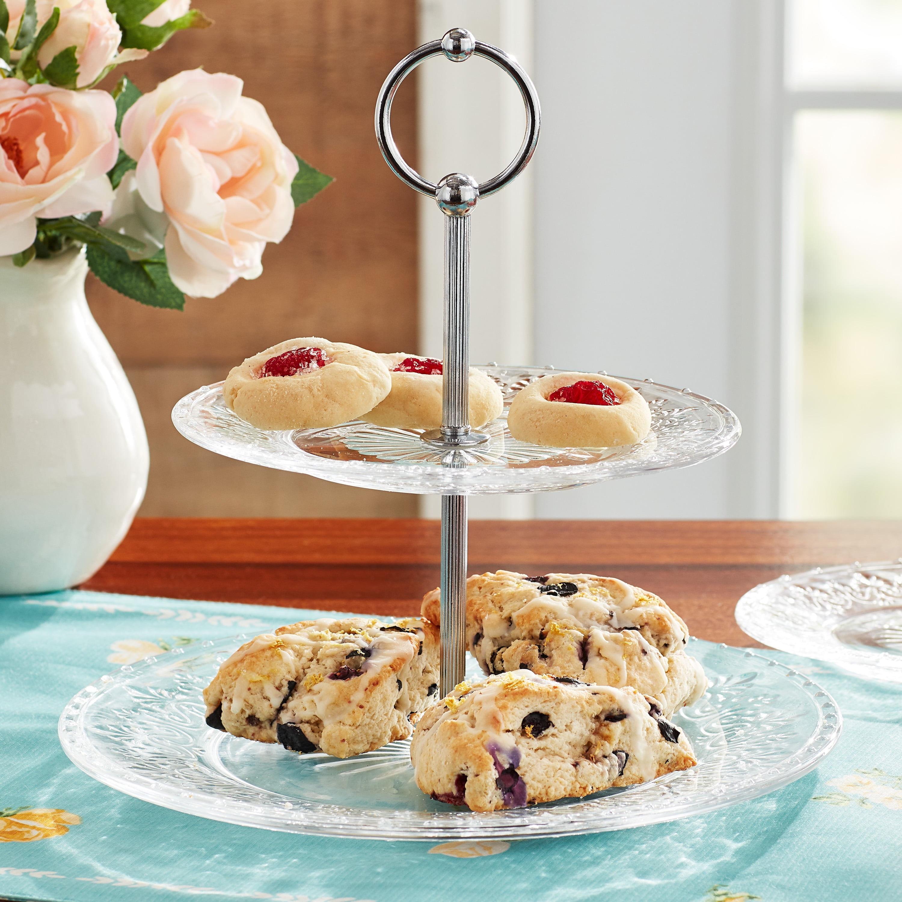 The Pioneer Woman Two-Tiered Glass Server, Clear